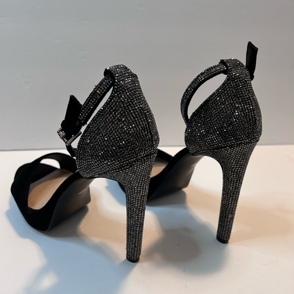 Steve Madden Kisha Jeweled Platform Sandals Black Size 9M EUC - Picture 6 of 12